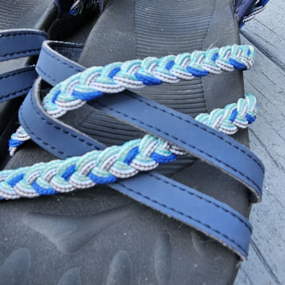 DUINN Hiking Sport Walk Sandal Adjustable Straps Blue Women's Size 8 US - 38 EU